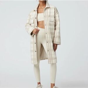 Vuori Cream Plaid Women's Jacket